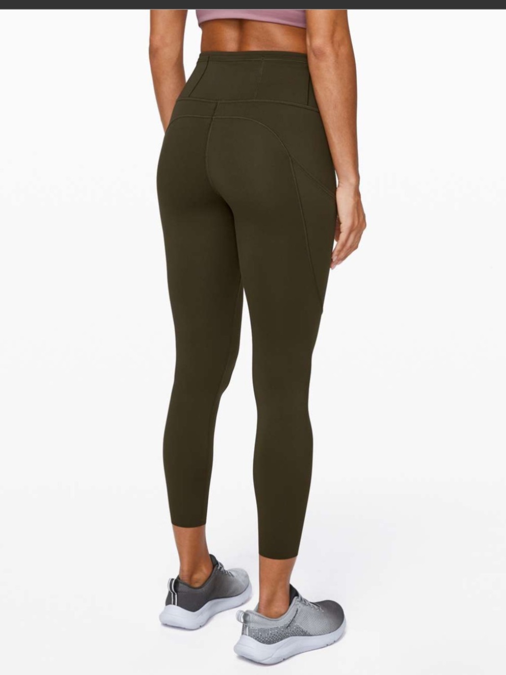 Lululemon Fast and Free Tight II 25" *Non-Reflective Nulux Size 12 Dark Olive - Picture 3 of 8